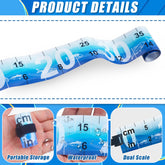 Close-up of dual scale inches and centimeters on the ruler